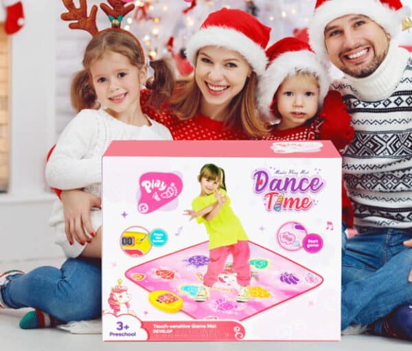 Unicorn Dance Mat, Unicorn Toys for Girls Age 4-6, Girls Toys Age 6-8, Adjustable Volume with LED, 6 Game Modes, Electronic Dancing Mat as Christmas Birthday Gift for 3 4 5 6 7 8 9+ Girls